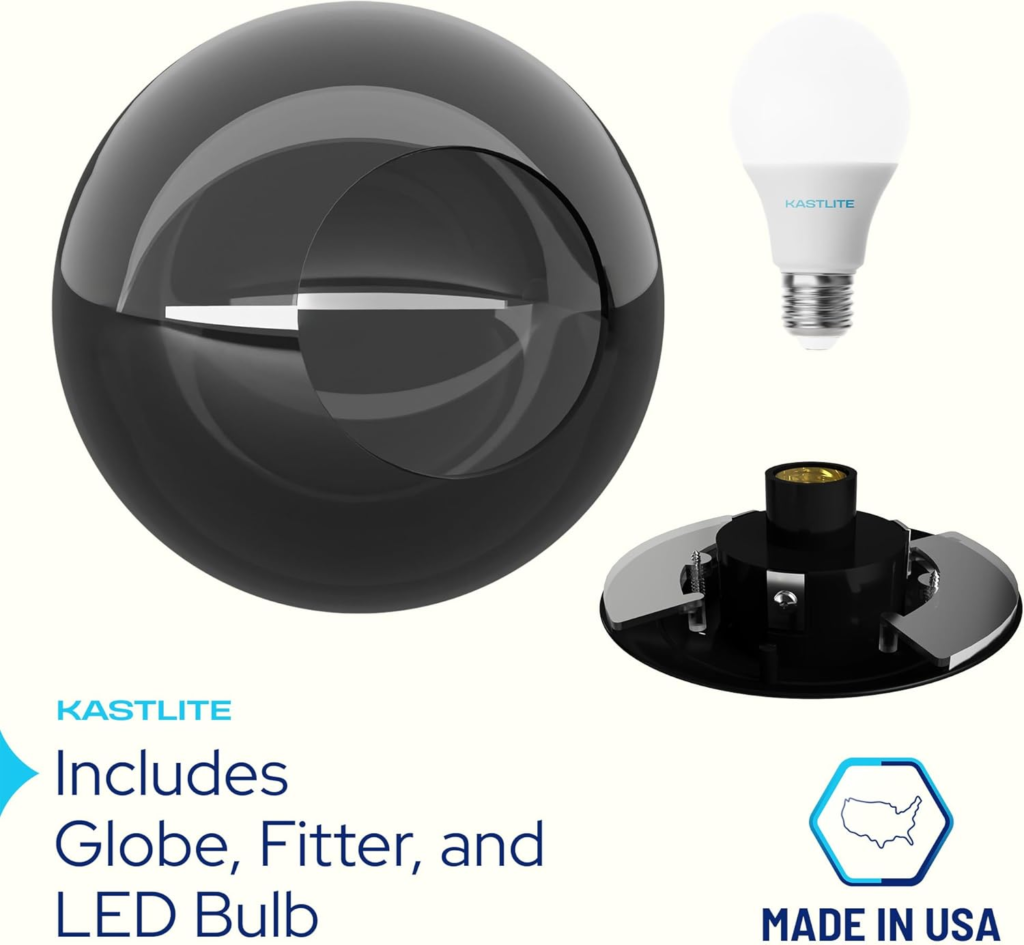 KASTLITE 12 Outdoor Light Post Globe Combo Review – 5000K LED Driveway & Yard Pole Light